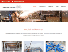 Tablet Screenshot of hugo-stahlbau.de